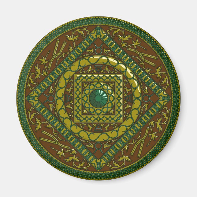 Taurus Mandala Magnet (Framsidan)