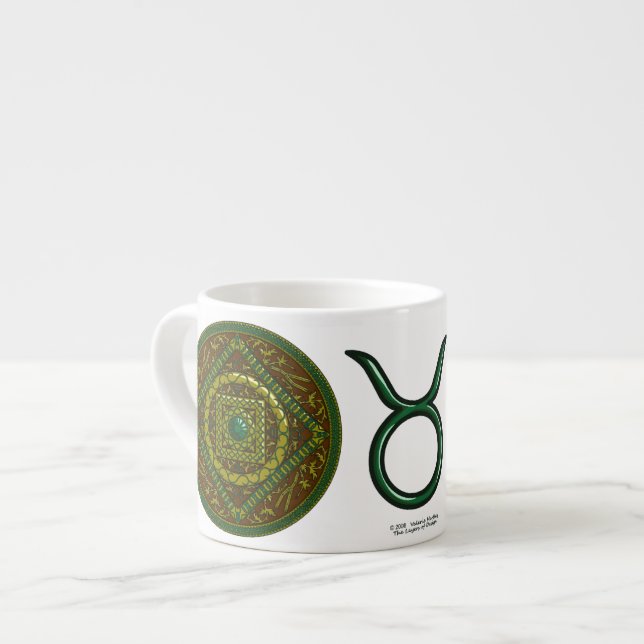 Taurus Mandala Specialty Mugg Espressomugg (Framsida vänster)