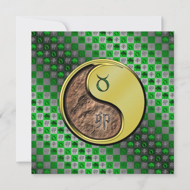 Taurus & Metal Rabbit Kort (Framsida)