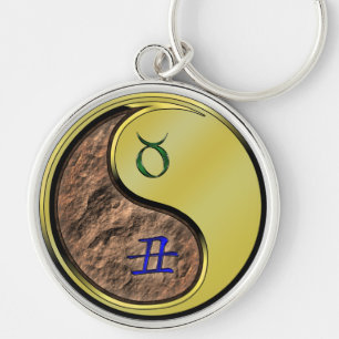 Taurus & Metall Ox Rund Silverfärgad Nyckelring
