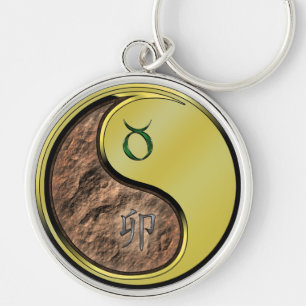 Taurus & Metall Rabbit Rund Silverfärgad Nyckelring
