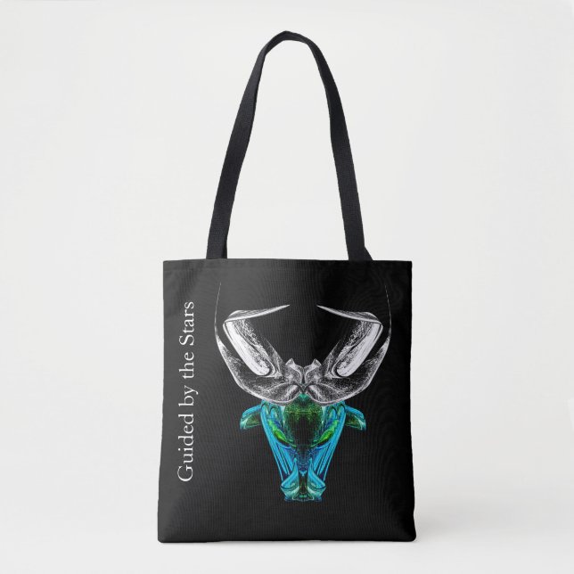 Taurus – Minimalist Zodiac Tote Bag Tygkasse (Framsida)