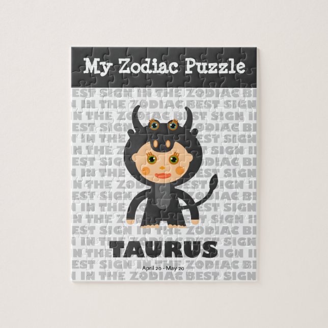Taurus, mitt Zodiac Puzzle Pussel (Vertikal)