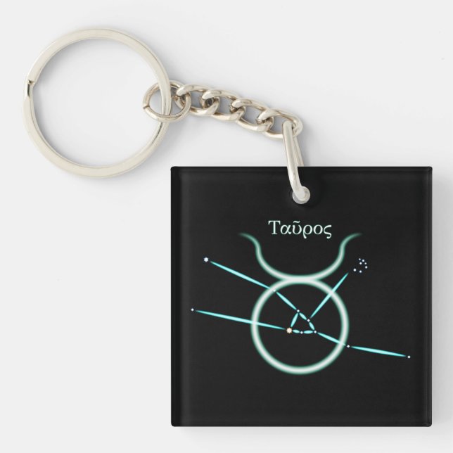 Taurus-nyckelkedja för zodiac Constellation (Framsidan)