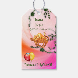 Taurus "Nyfödd bebis" Presentetikett