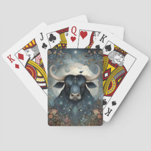 Taurus Oxe Zodiak Astrologi Mystisk Födelsedag Casinokort