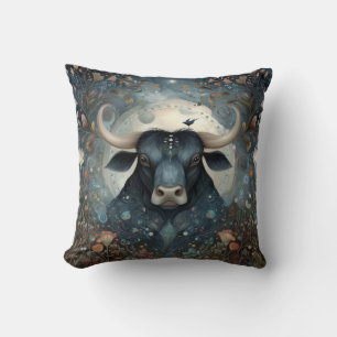 Taurus Oxe Zodiak Astrologi Mystisk Födelsedag Kudde