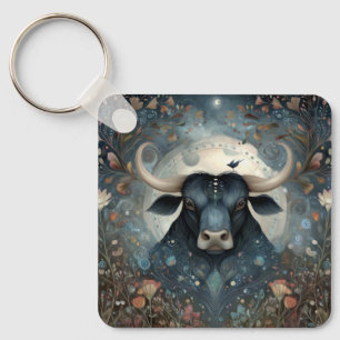 Taurus Oxe Zodiak Astrologi Mystisk Födelsedag Nyckelring