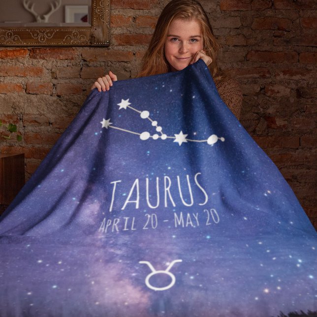 Taurus | Personlig Zodiac Constellation Fleecefilt (Skapare uppladdad)