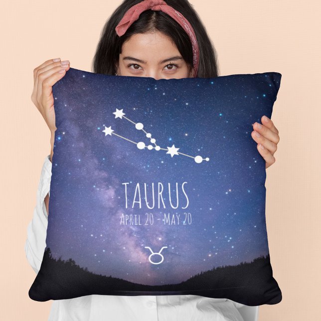 Taurus | Personlig Zodiac Constellation Kudde (Skapare uppladdad)
