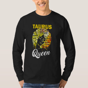 Taurus Queen Black Woman Afro Natural Hair African T Shirt