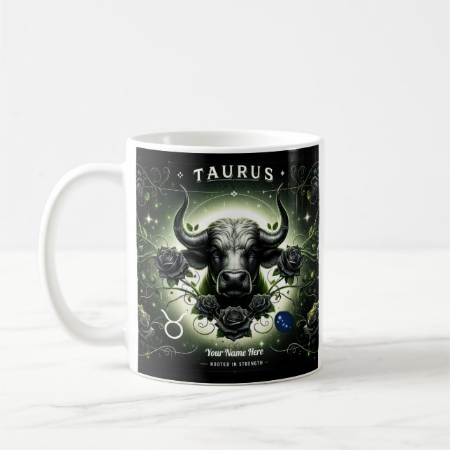 Taurus ’Rooted in Strength’ Zodiac Mugg (Vänster)