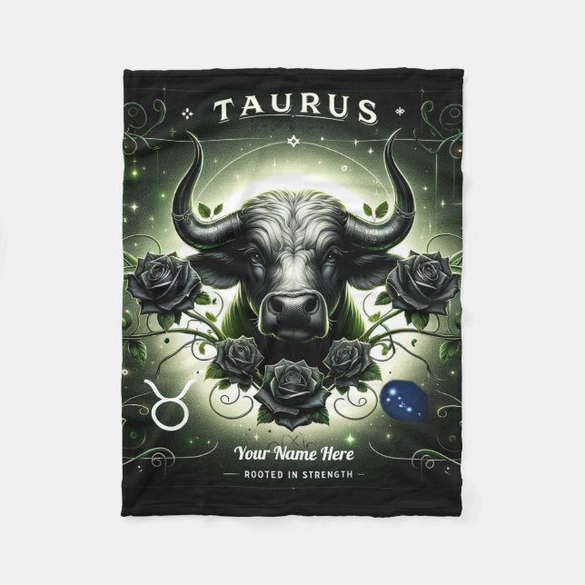 Taurus "Roterat i styrka" Fleece Blanket (Framsidan)