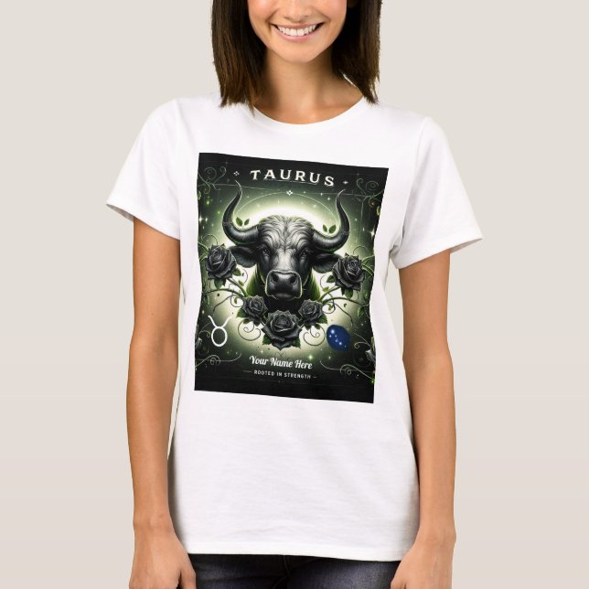 Taurus "Roterat i styrka" T-Shirt (Framsida)