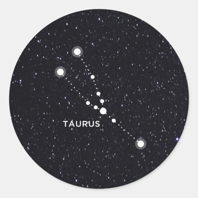 Taurus Runt Klistermärke (Framsida)