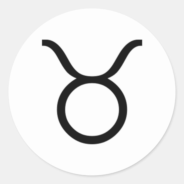 Taurus Runt Klistermärke (Framsida)