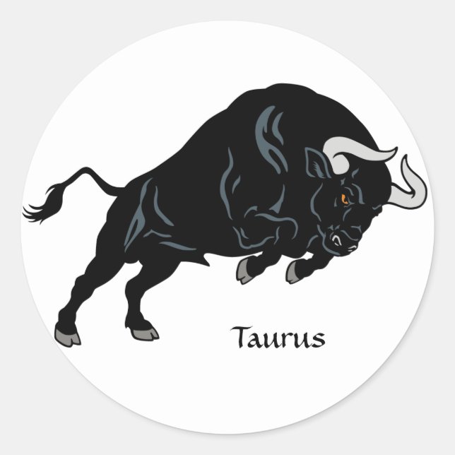 taurus runt klistermärke (Framsida)