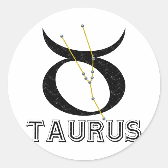 Taurus Runt Klistermärke (Framsida)