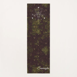 Taurus Sign Zodiac Oriental Lila Guld Flower