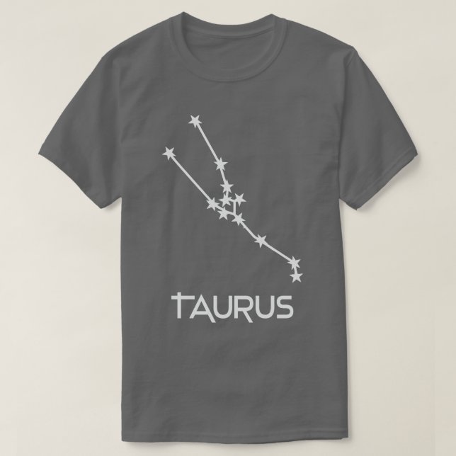 Taurus Sign Zodiac T Shirt (Design framsida)