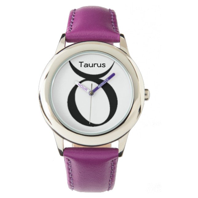 Taurus-signalen för Zodiac Watches. Armbandsur (Framsida)