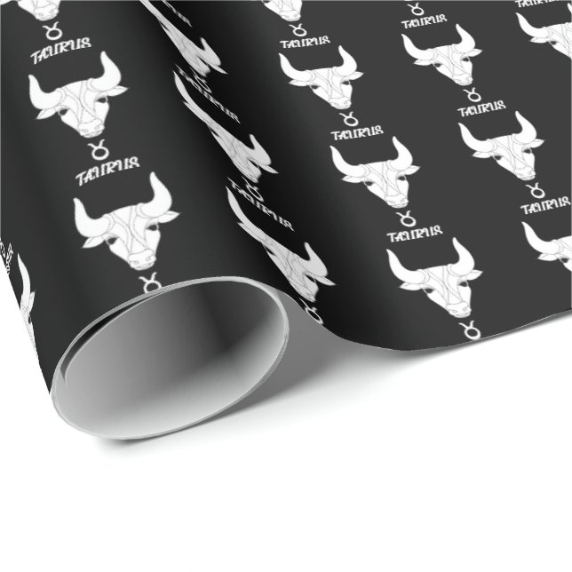 Taurus Silhouette Wrapping Papper Presentpapper (Rullad Hörn)