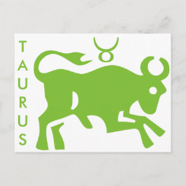 Taurus-skyltasstrologi Zodiac-symbolvykort Vykort