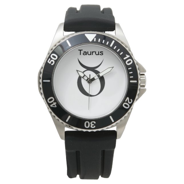 Taurus-skylten för Zodiac Manar Watches. Armbandsur (Framsida)
