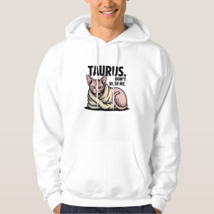 Taurus Sphynx Katt Zodiak Attityd Illustration Hoodie