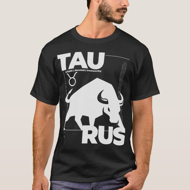 Taurus Spirit: Jordad och ostoppbar T Shirt (Framsida)