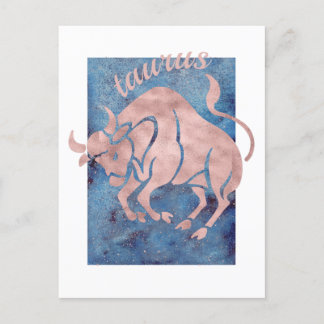 Taurus Stjärntecken Postkort Vykort