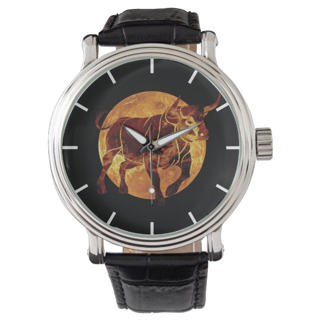 Taurus Stjärntecken Ur Armbandsur (Framsida)