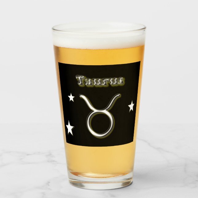 Taurus-symbol Glaskopp (Framsida fylld)