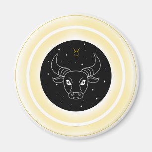 Taurus-symbol – Minimalt astrologiemblem Magnet