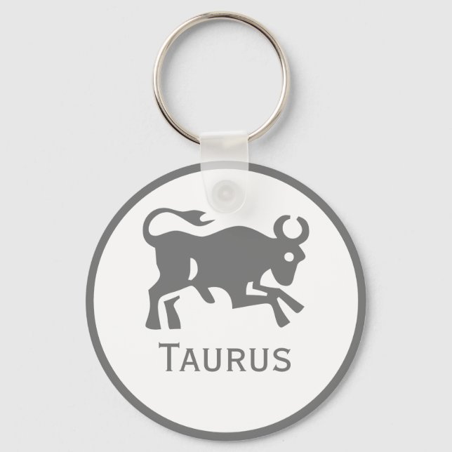 Taurus-tecken för Zodiac Design Nyckelring (Framsida)