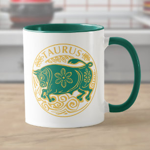 Taurus-tecken på Zodiac Mugg