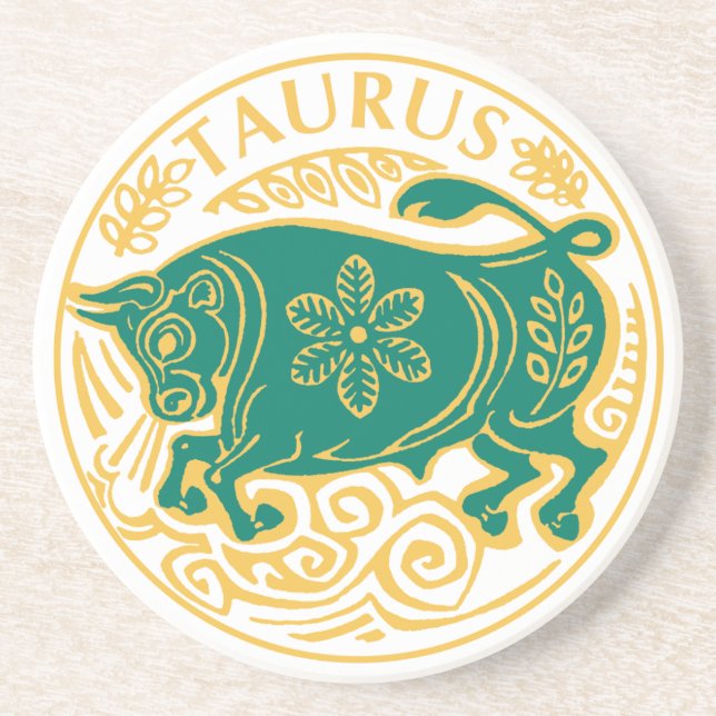 Taurus-tecken på zodiac på en underlägg (Framsidan)
