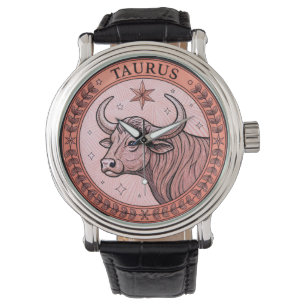 Taurus-tecken på zodiak armbandsur