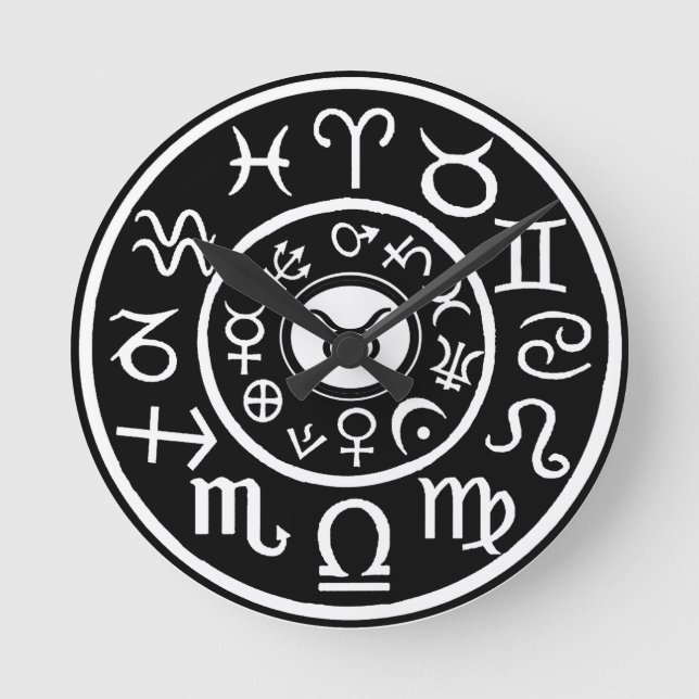 Taurus the Bull Celestial Zodiac Rund Klocka (Framsida)