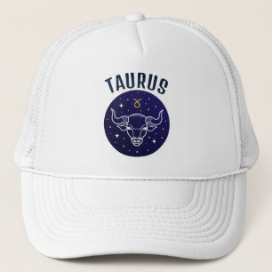 Taurus the Bull Zodiac Design Hat Keps