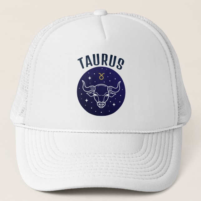 Taurus the Bull Zodiac Design Hat Keps (Framsida)