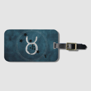 Taurus the bull zodiac-konstellationen, stressad bagagebricka
