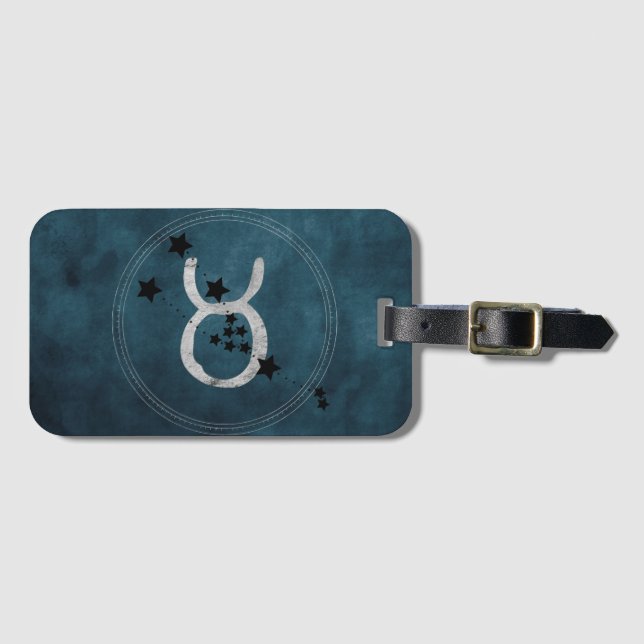 Taurus the bull zodiac-konstellationen, stressad bagagebricka (Framsida horisontal)