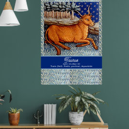 Taurus the Bull Zodiac Sign Födelsedagsfest Poster
