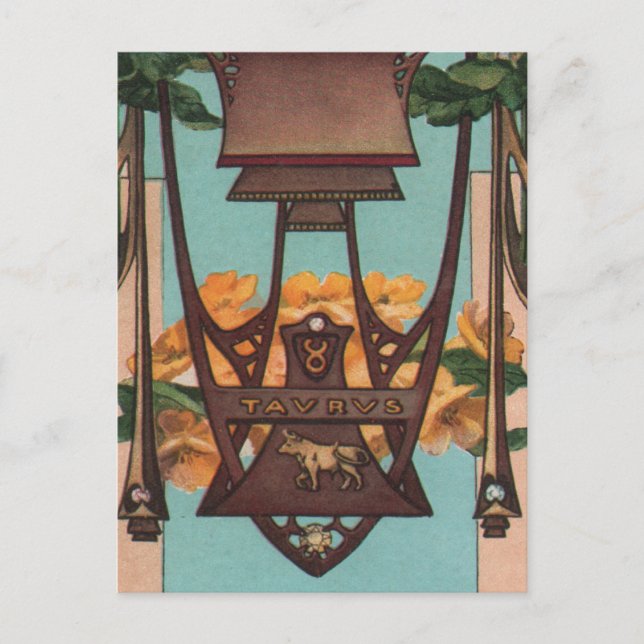 Taurus the Bull - Zodiac Vykort (Framsida)