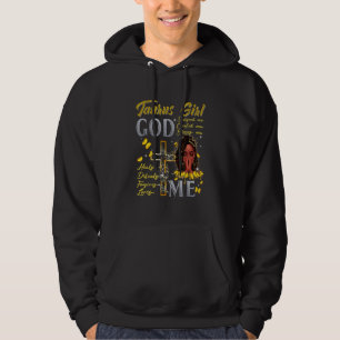 Taurus Tjej Gud Välsignar Mig Svart Tjej Magi Afro Hoodie