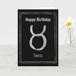 Taurus tjur zodiac silver Grattis på födelsedagen Kort
