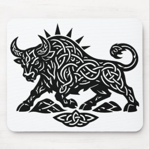 Taurus-tjurens sigill — jordbunden Zodiak-bläckkon Musmatta