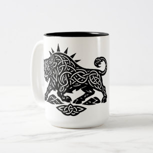 Taurus-tjurens sigill — jordbunden Zodiak-bläckkon Två-Tonad Mugg