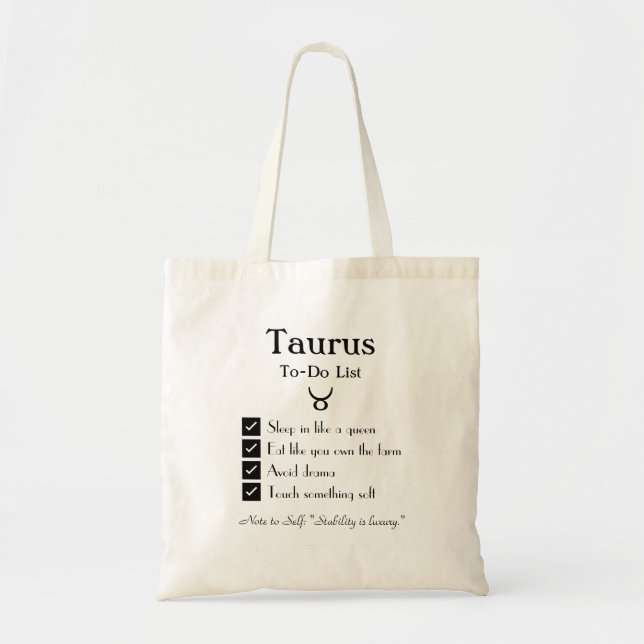 Taurus-to-Do-lista Tygkasse (Framsidan)